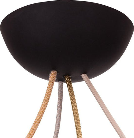 CableCup CableCup Quattro' Siliconen plafondkap - 4 snoeren - Ø158mm | Zwart