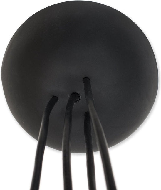CableCup 'Quattro' Siliconen plafondkap - 4 snoeren  - Ø158mm | Zwart