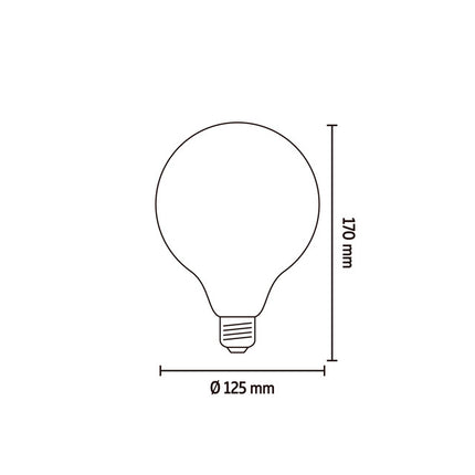 Calex 3-staps Dimbare LED lamp Flex Filament - G125 Globe - E27 | Goud