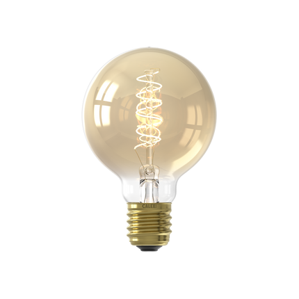 Calex 3-staps Dimbare LED lamp Flex Filament - G80 (Globe) - E27 | Goud