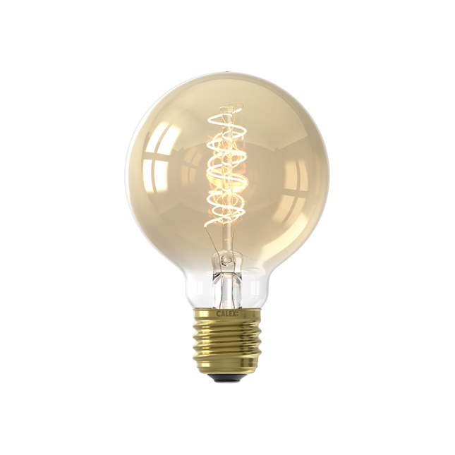 Calex 3-staps Dimbare LED lamp Flex Filament - G80 (Globe) - E27 | Goud
