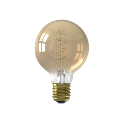 Calex 3-staps Dimbare LED lamp Flex Filament - G80 (Globe) - E27 | Goud
