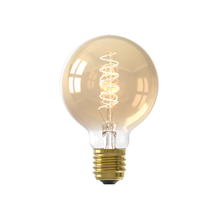 Calex 3-staps Dimbare LED lamp Flex Filament - G80 (Globe) - E27 | Goud