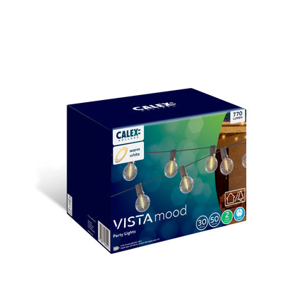 Calex Calex Lichtsnoer voor buiten | 30 meter (50 lampjes)