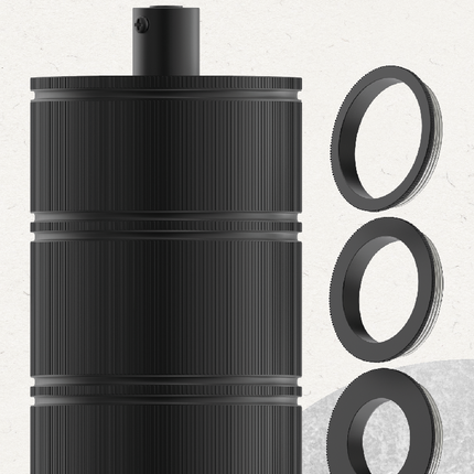 Calex Calex XXL fitting metaal  - 3-rings model E27 | Mat Zwart