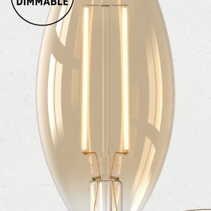 Calex LED Kaarslamp - 3,5 W - 250 Lumen - E14 | Goud