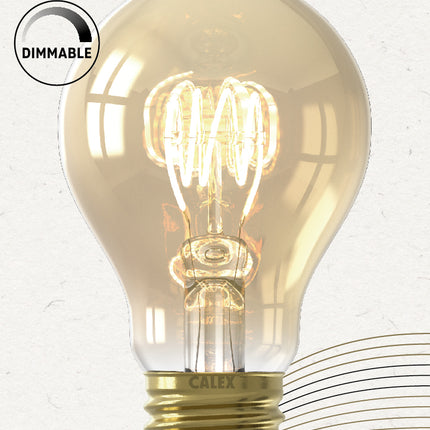 Calex LED lamp Curved goud A60DR Peer E27