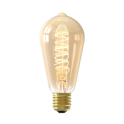 Calex LED lamp Curved goud ST64 Squirrel Cage E27