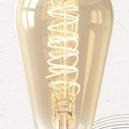 Calex LED lamp Curved goud ST64 Squirrel Cage E27