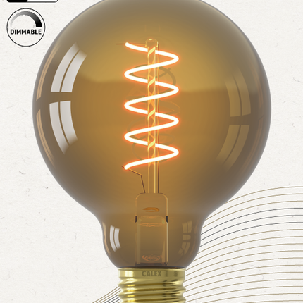 Calex LED lamp Flex Filament - G95 Globe - E27 | Natural