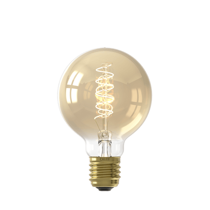Calex LED lamp Flex Spiraal Filament - G80 Globe - E27 | Goud