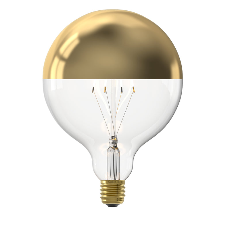 Calex LED lamp - G125 Globe - E27 | Kopspiegel Goud