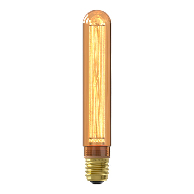 Calex LED lamp Glassfiber Filament - T30x185 Buis - E27 | Goud