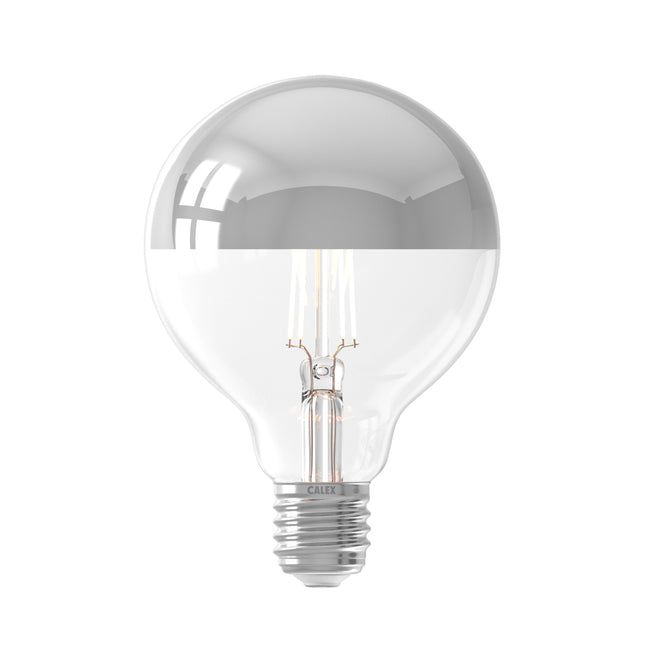 Calex LED lamp - Globe G95 - E27 | Kopspiegel Zilver