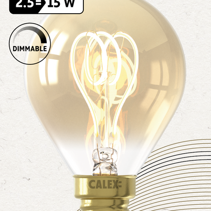 Calex LED lamp goud - Kogellamp - 2.5W - E14