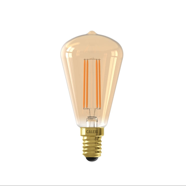 Calex LED lamp goud - Rustieklamp ST48 - 3.5W E14