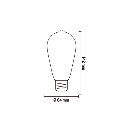 Calex LED lamp goud ST64 Squirrel Cage E27