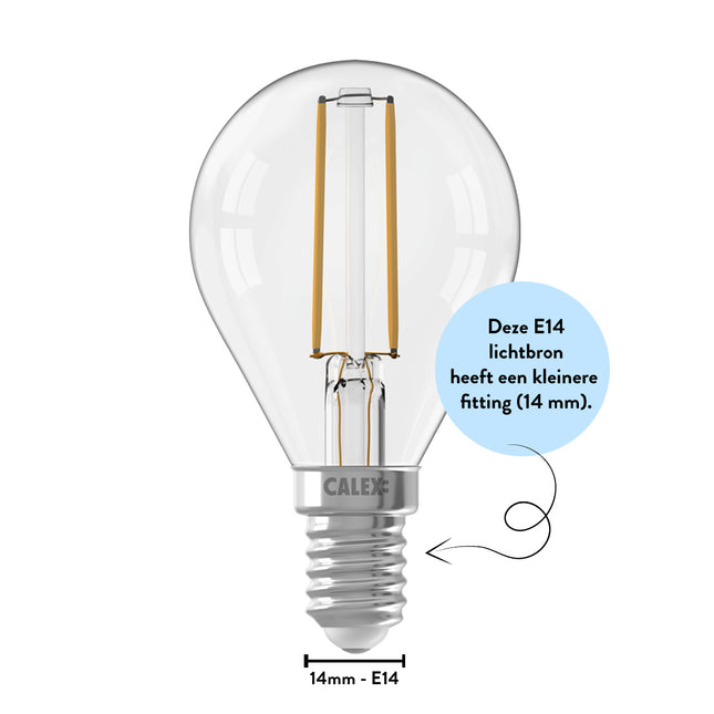 Calex LED lamp helder - Kogellamp - 3,5W E14