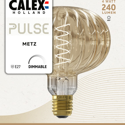 Calex LED lamp Pulse Series - Ø125mm - E27 | Metz Amber