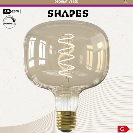 Calex LED lamp Rondo Series - Ø118mm -  E27 | Amber