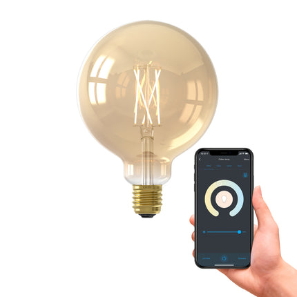 Calex SMART LED lamp - G125 Globe - E27/7W | Goud