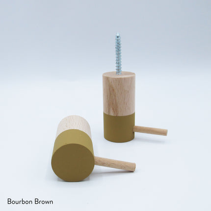 Dippies Dippiestickie Wandhaak (6 cm) | Bourbon Brown