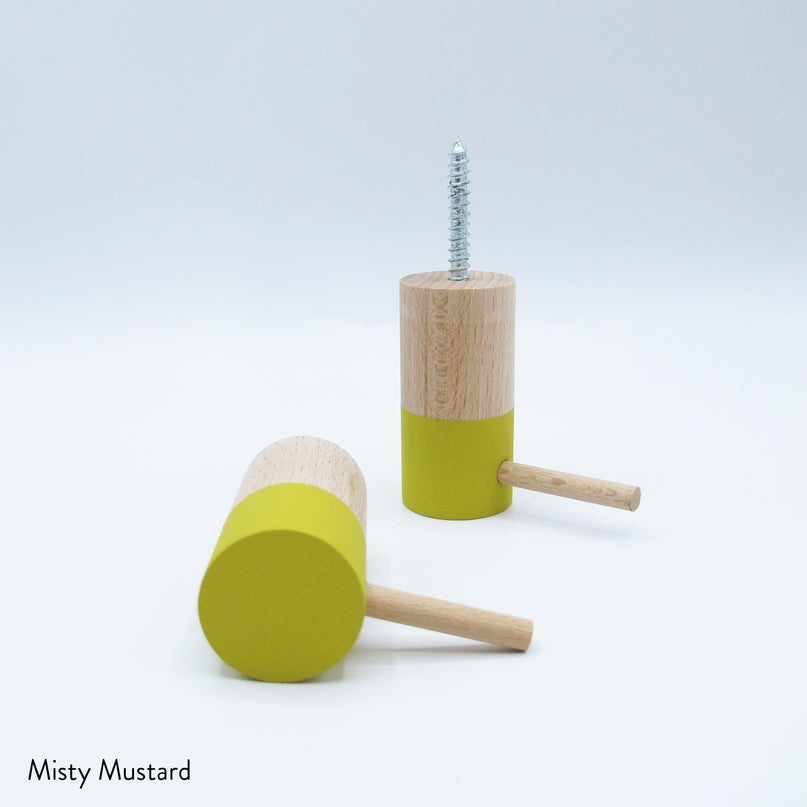 Dippies Dippiestickie Wandhaak (6 cm) | Misty Mustard