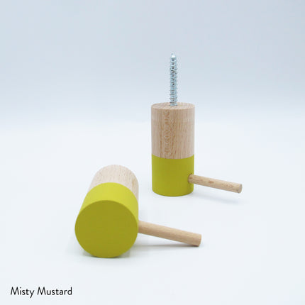 Dippies Dippiestickie Wandhaak (6 cm) | Misty Mustard