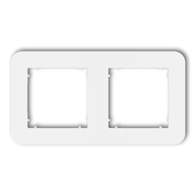 Kynda Light 2-Voudig Afdekraam met Afgeronde Hoeken | Mat Wit