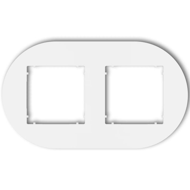 Kynda Light 2-Voudig Rond Afdekraam | Mat Wit