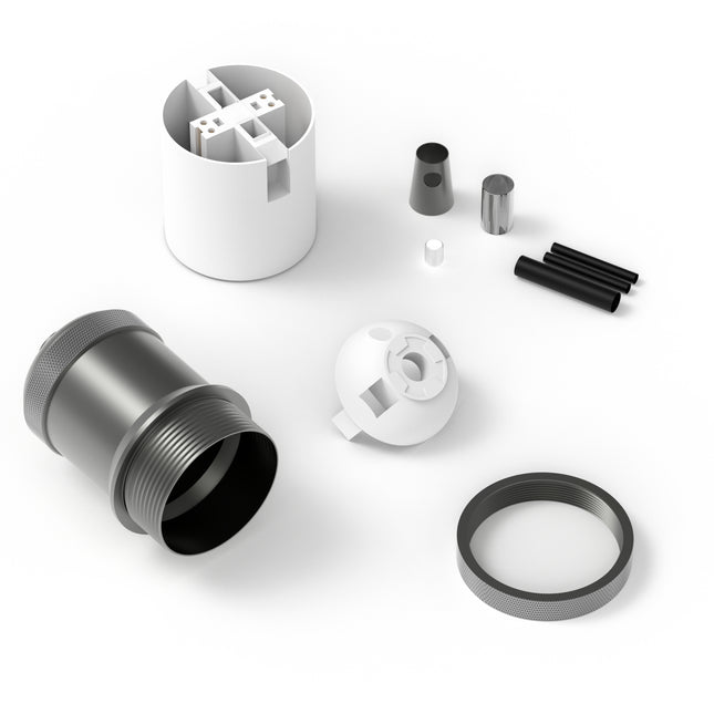 Kynda Light Calex Fitting Metaal -  'Model Peak' | Parel Zwart / Donkergrijs (mat)