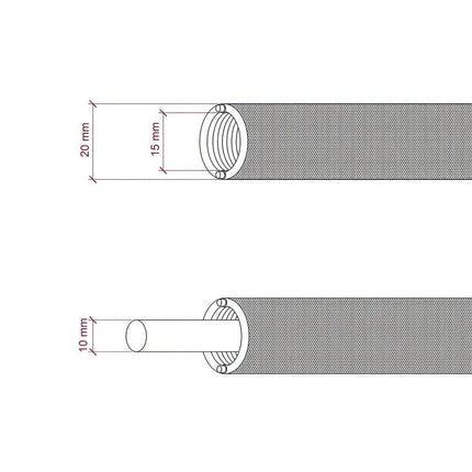 Kynda Light Creative Tube | Flexibele elektrabuis – Ø20 mm | Zwart
