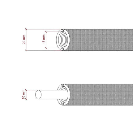 Kynda Light Creative Tube | Flexibele elektrabuis – Ø20 mm | Zwart