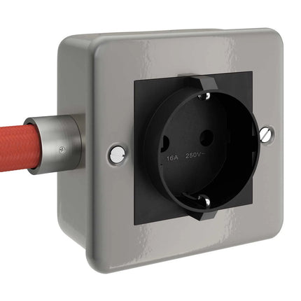 Kynda Light Creative Tube | Metalen opbouw wandcontactdoos - Enkelvoudig