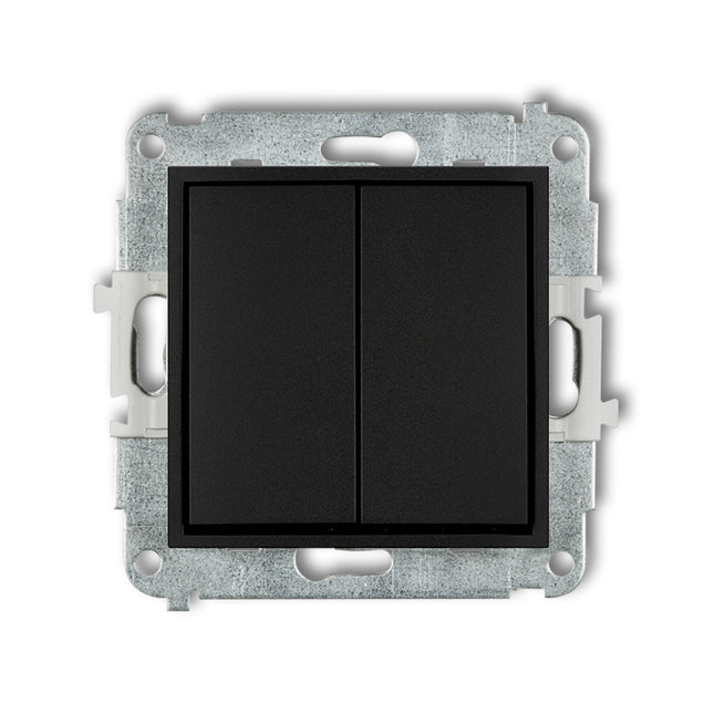 Kynda Light Dubbele Schakelaar – Inbouw | Mat Zwart