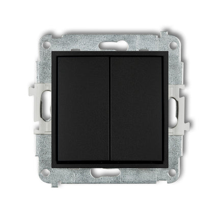 Kynda Light Dubbele Schakelaar – Inbouw | Mat Zwart