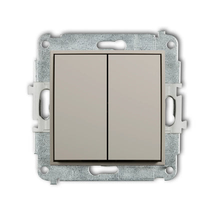 Kynda Light Dubbele Schakelaar – Inbouw | Taupe