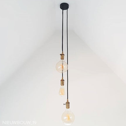 Kynda Light Fitting 'Frey' met schakelaar metaal Antiek Brons