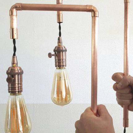 Kynda Light Fitting 'Frey' met schakelaar metaal Koper