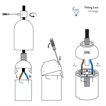 Kynda Light Fitting 'Lova' metaal | Koper