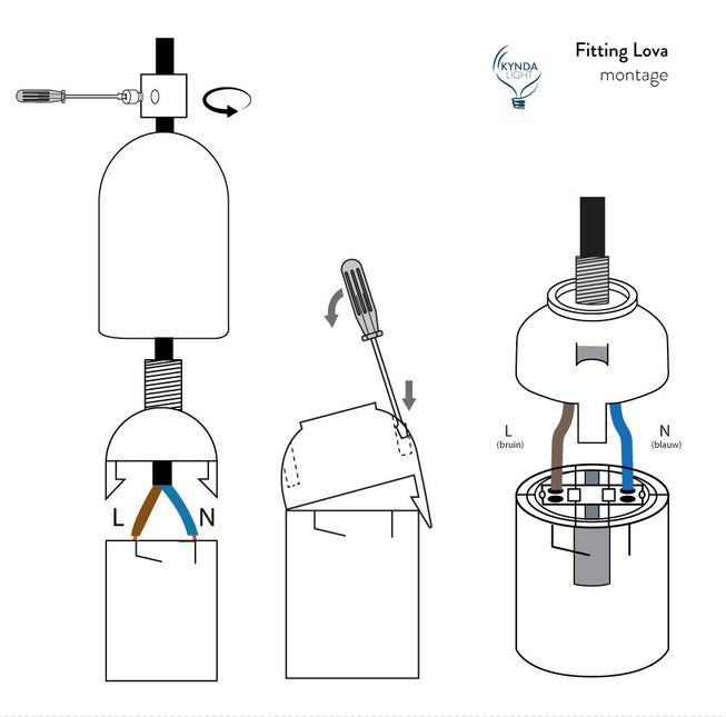 Kynda Light Fitting 'Lova' metaal | Koper