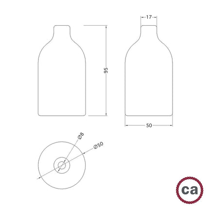 Kynda Light Fitting met verborgen kabelklem (E27) | Hout
