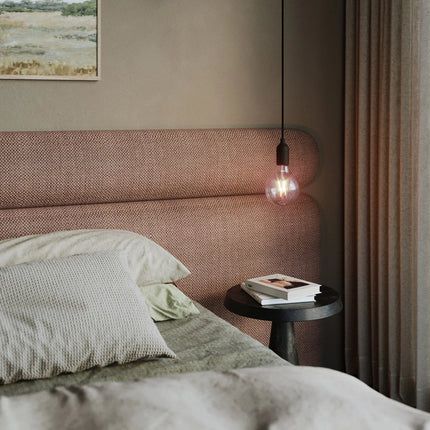 Kynda Light Fitting met verborgen kabelklem (E27) - Siliconen | Zwart