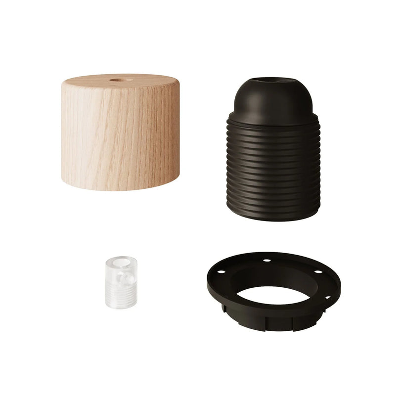 Kynda Light Fitting voor lampenkap (E27) | Hout