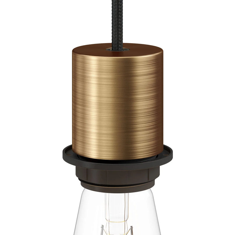 Kynda Light Fitting voor lampenkap (E27) met verborgen kabelklem | Brons (geborsteld)