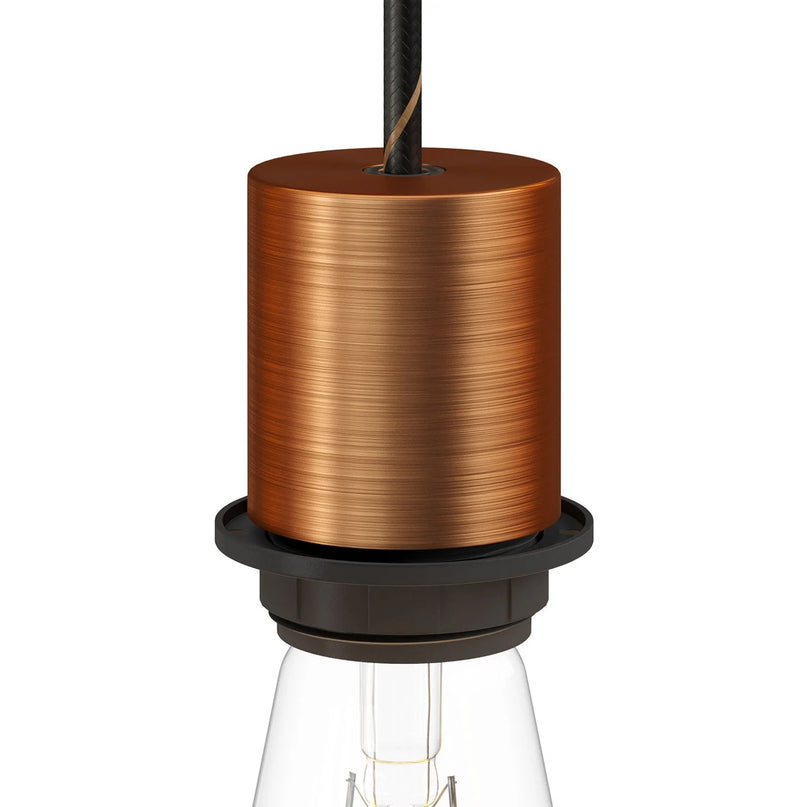 Kynda Light Fitting voor lampenkap (E27) met verborgen kabelklem | Koper (geborsteld)