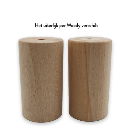 Kynda Light Fitting 'Woody' cilinder hoog hout