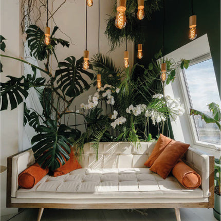 Kynda Light Fitting 'Woody' cilinder hoog hout