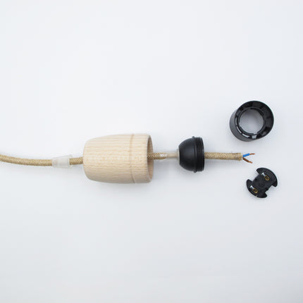 Kynda Light Fitting 'Woody' classic Hout