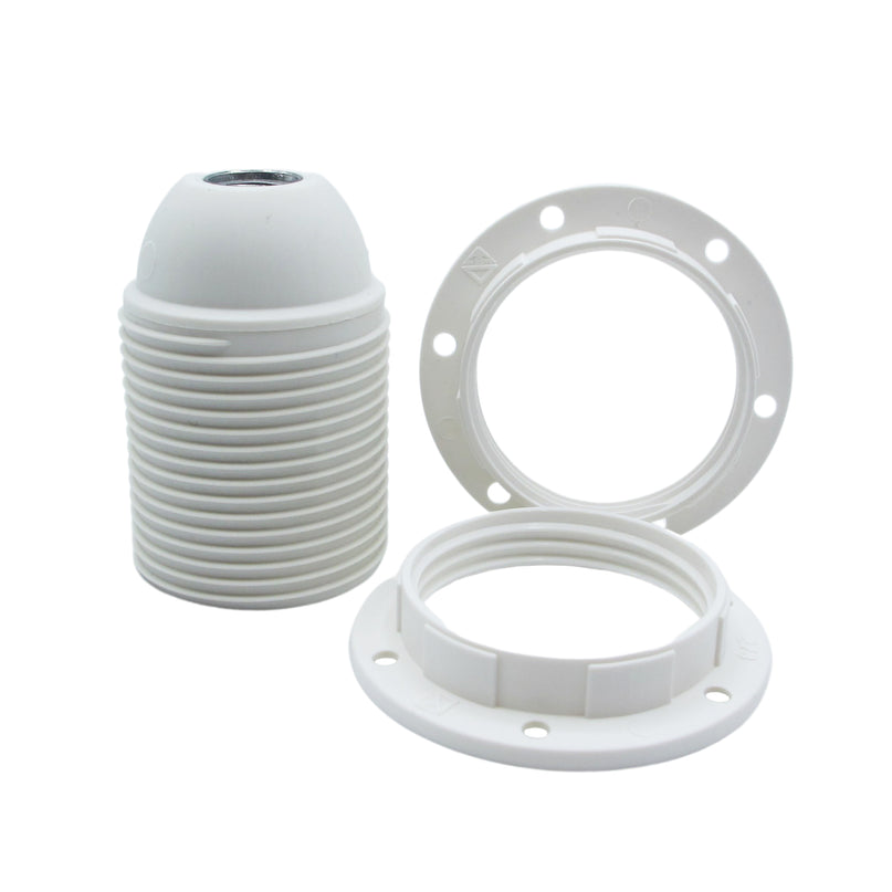 Kynda Light Kunststof Fitting E27 met twee schroefringen | Wit